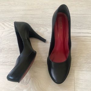 Kazar Leather Platform Heels Stilettos with Sexy Red Soles & Lining